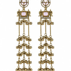 Kashmiri Zoon Bell Cascade Earrings