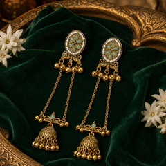 Shalimar Sage Kashmiri Earrings
