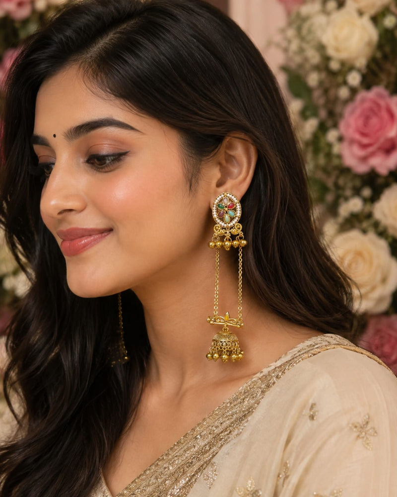 Shalimar Sage Kashmiri Earrings