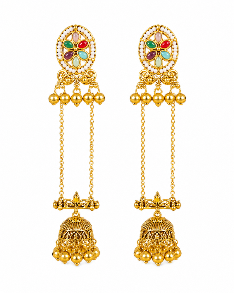 Shalimar Sage Kashmiri Earrings