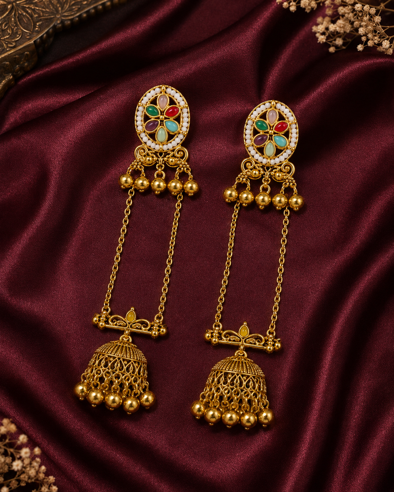 Shalimar Sage Kashmiri Earrings