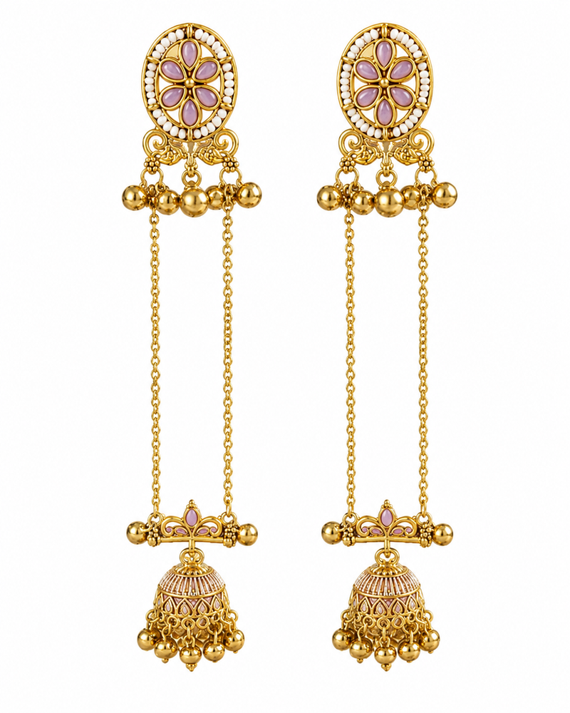 Shalimar Sage Kashmiri Earrings