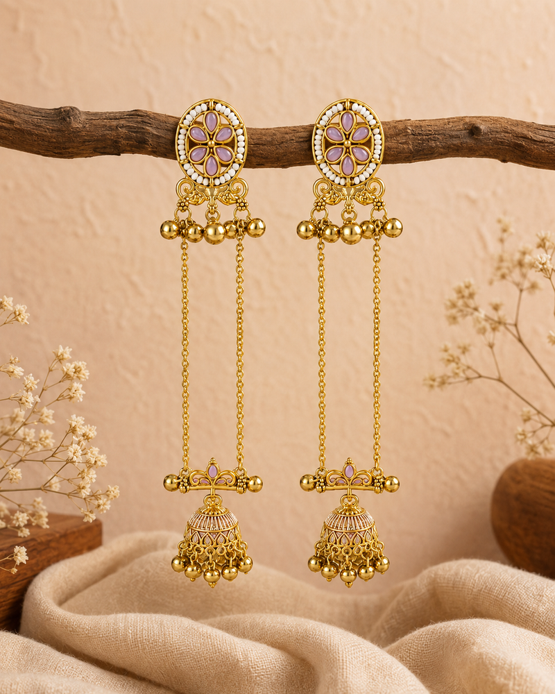 Shalimar Sage Kashmiri Earrings
