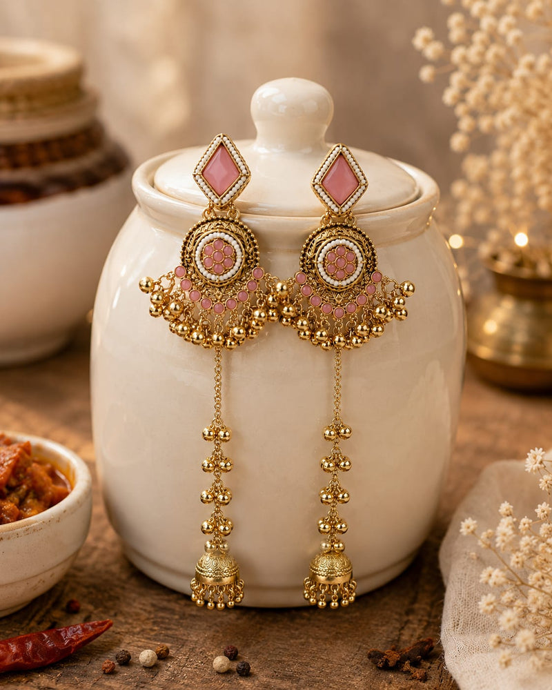 Noor-e-Kashmir Ruby Earrings