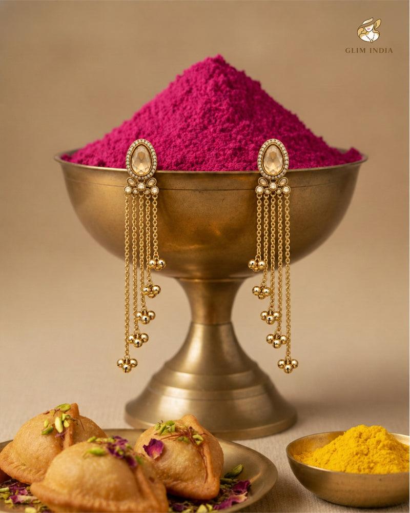 Kashmir Gulnaar Cascade Earrings