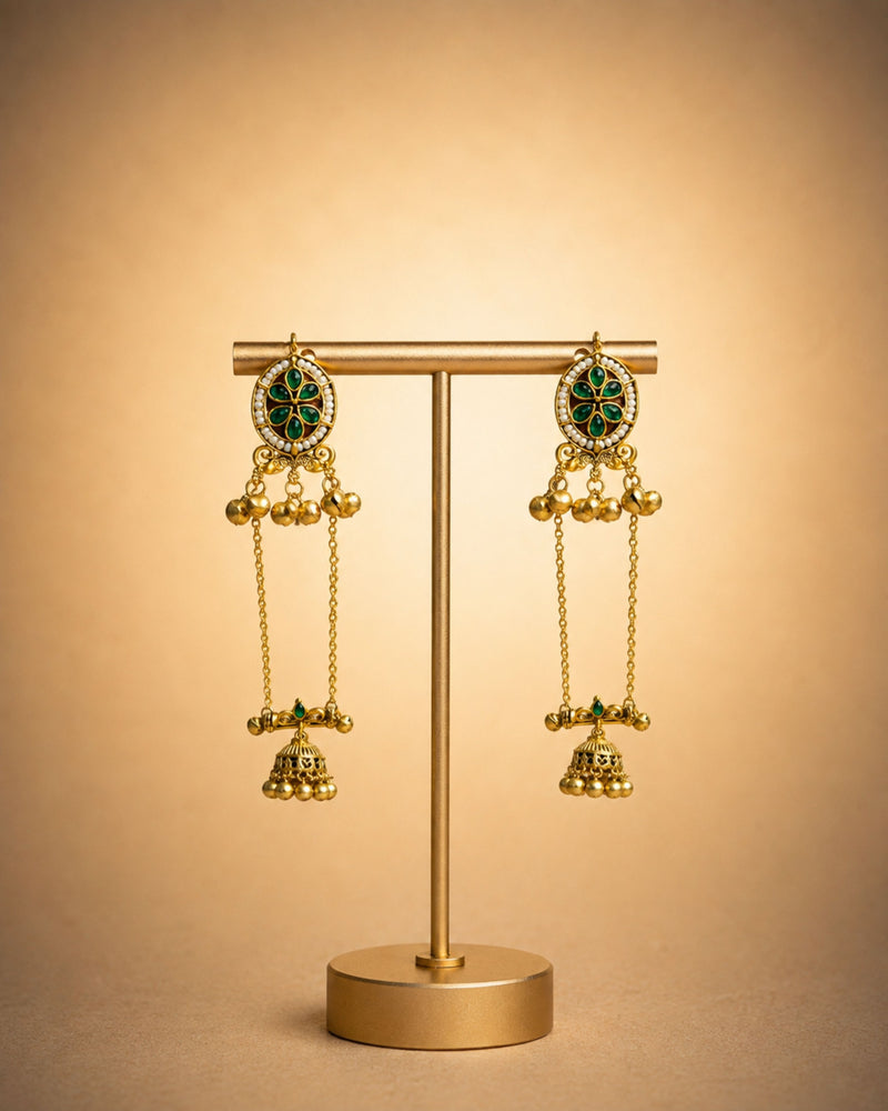 Shalimar Sage Kashmiri Earrings