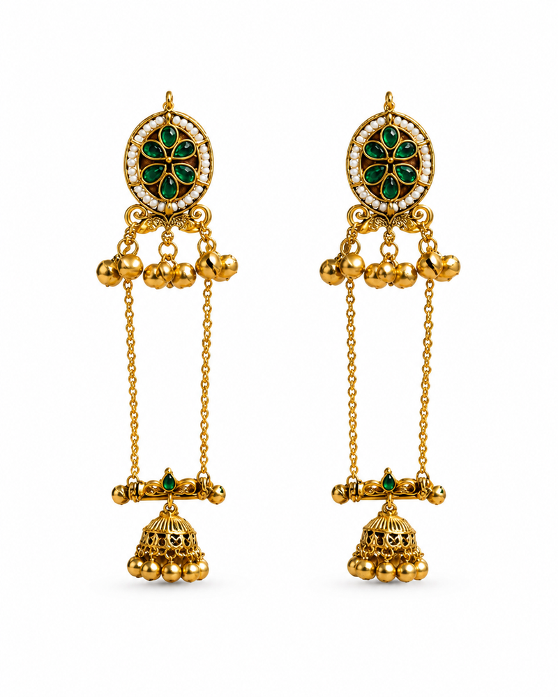 Shalimar Sage Kashmiri Earrings