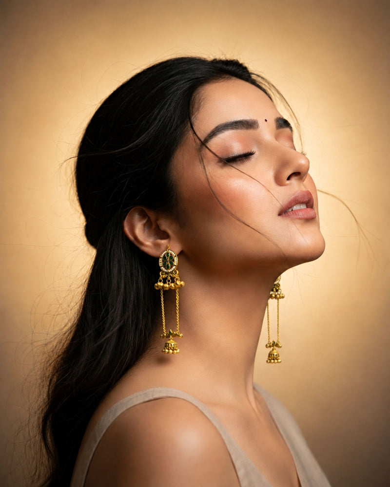 Shalimar Sage Kashmiri Earrings