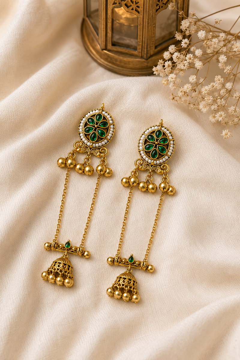Shalimar Sage Kashmiri Earrings