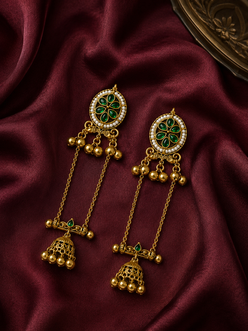 Shalimar Sage Kashmiri Earrings
