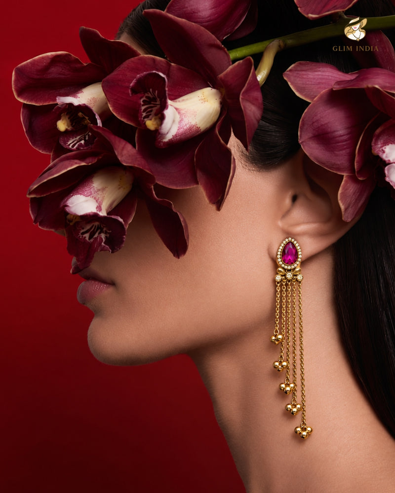 Kashmir Gulnaar Cascade Earrings