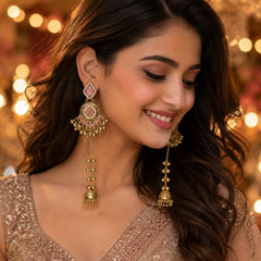 Noor-e-Kashmir Ruby Earrings