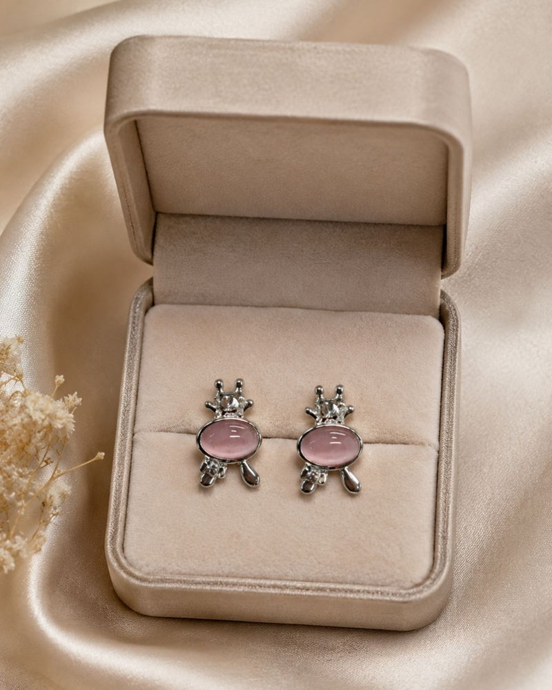 Gold Floral Stud Earrings with Pearl Drop | Earrings for Women - V2