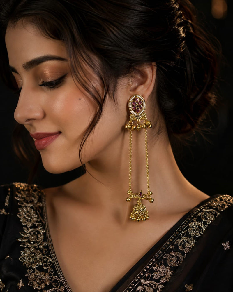 Shalimar Sage Kashmiri Earrings