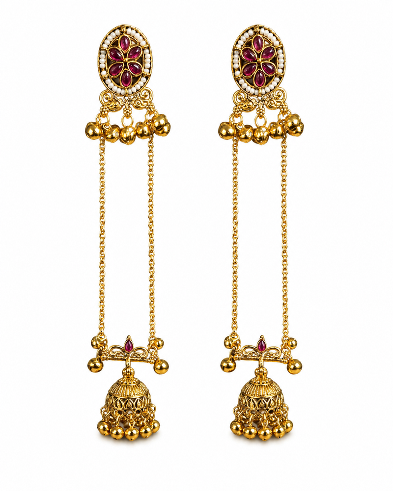 Shalimar Sage Kashmiri Earrings
