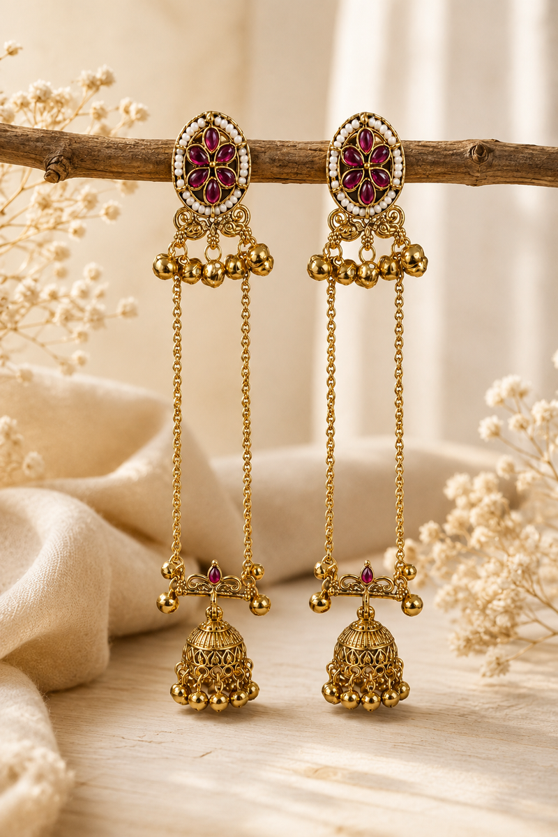 Shalimar Sage Kashmiri Earrings