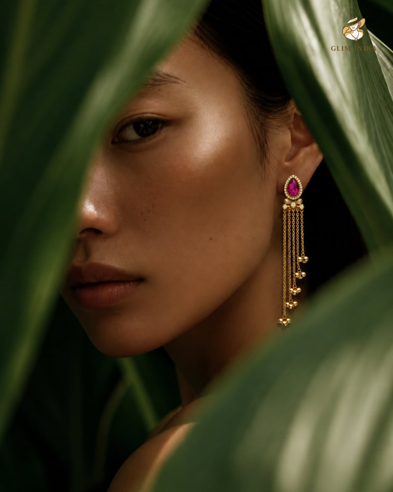 Kashmir Gulnaar Cascade Earrings