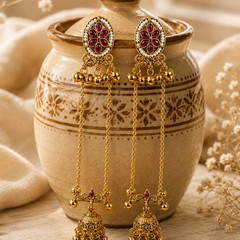 Shalimar Sage Kashmiri Earrings