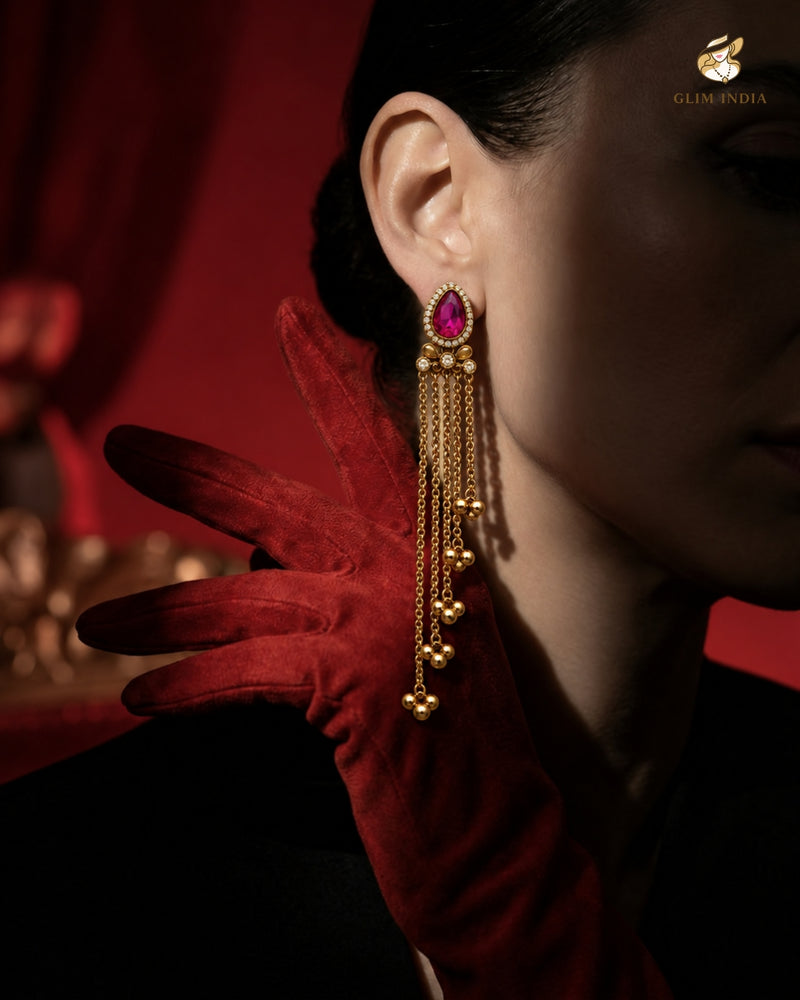 Kashmir Gulnaar Cascade Earrings
