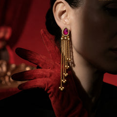 Kashmir Gulnaar Cascade Earrings