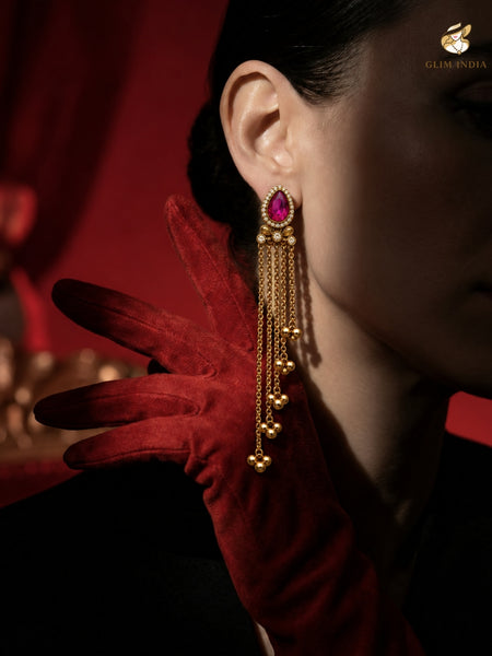 Kashmir Gulnaar Cascade Earrings