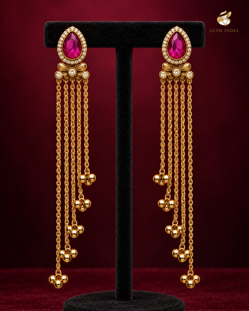Kashmir Gulnaar Cascade Earrings