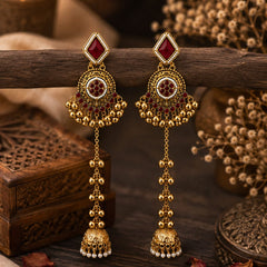 Noor-e-Kashmir Ruby Earrings