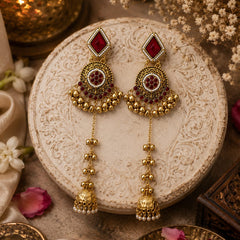 Noor-e-Kashmir Ruby Earrings