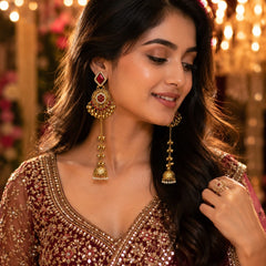 Noor-e-Kashmir Ruby Earrings