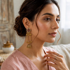 Kashmiri Gulnaar Heritage Earrings