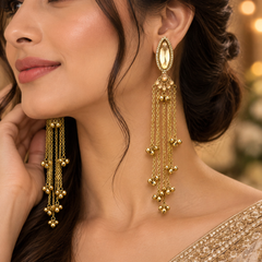 Kashmiri Emerald Jhumka Luxe Earrings