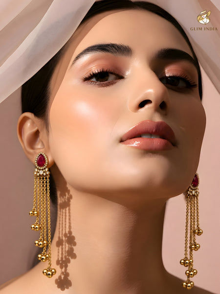 Kashmir Gulnaar Cascade Earrings