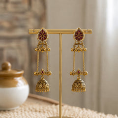 Kashmiri Gulnaar Heritage Earrings