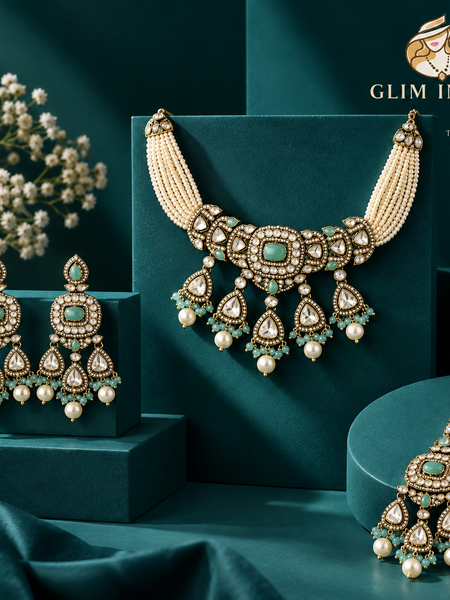 Meher Pearl Kundan Choker Set