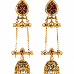 Kashmiri Gulnaar Heritage Earrings