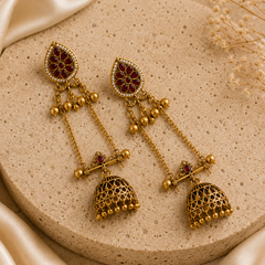 Kashmiri Gulnaar Heritage Earrings