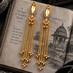 Kashmiri Emerald Jhumka Luxe Earrings