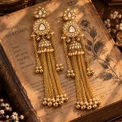 Kashmir Meher Jhumka Cascade Earrings