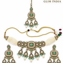 Meher Pearl Kundan Choker Set