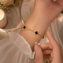 Midnight Clover Trio Bracelet
