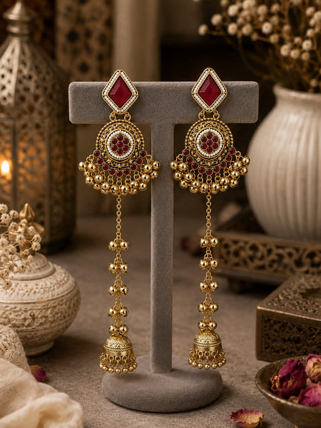 Noor-e-Kashmir Ruby Earrings