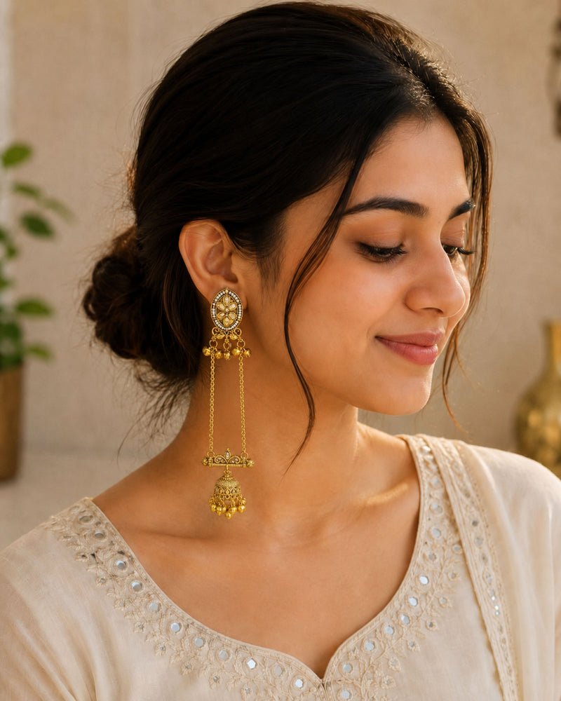 Shalimar Sage Kashmiri Earrings