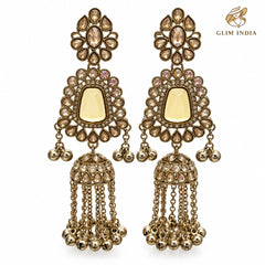 Noor Mahal Kundan Jhumka Earrings