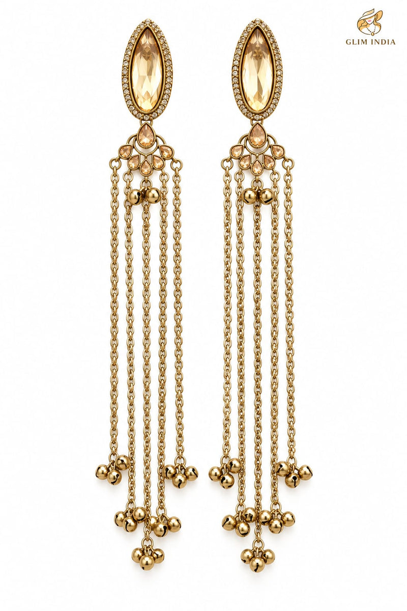 Kashmiri Emerald Jhumka Luxe Earrings