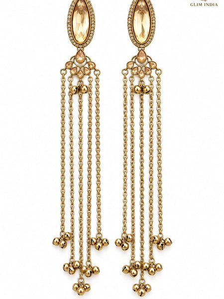 Kashmiri Emerald Jhumka Luxe Earrings