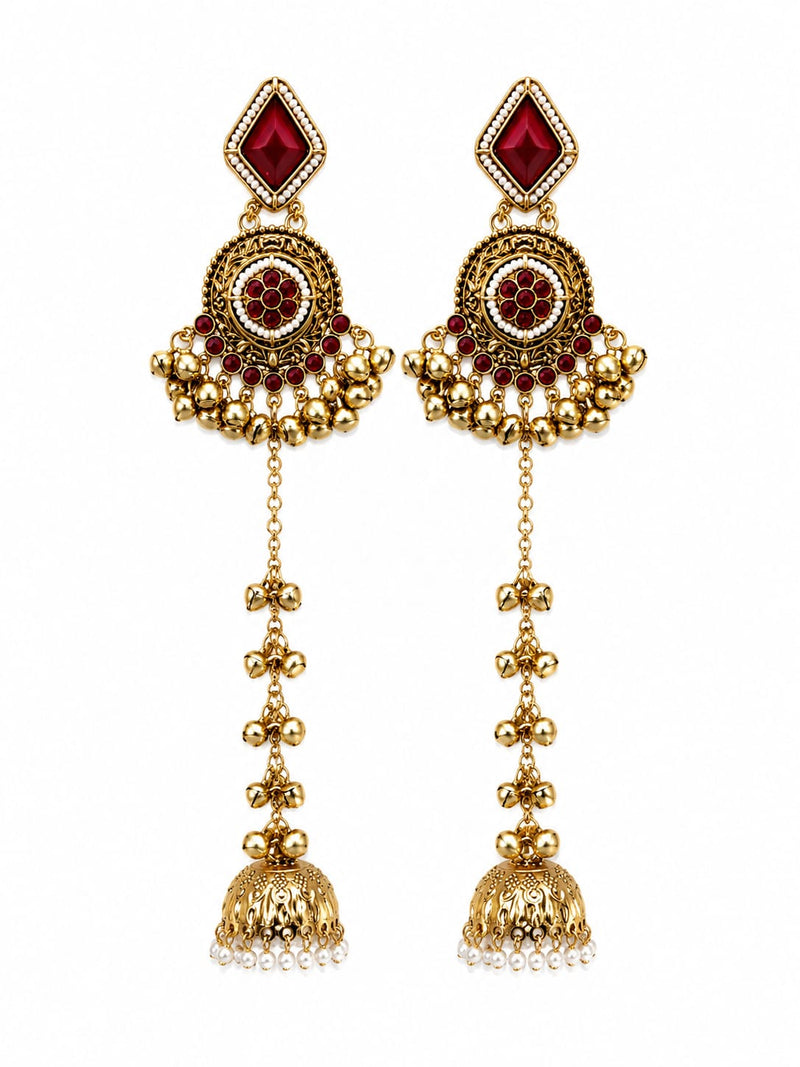 Noor-e-Kashmir Ruby Earrings