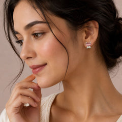Gold Kundan Stud Earrings | Earrings for Women