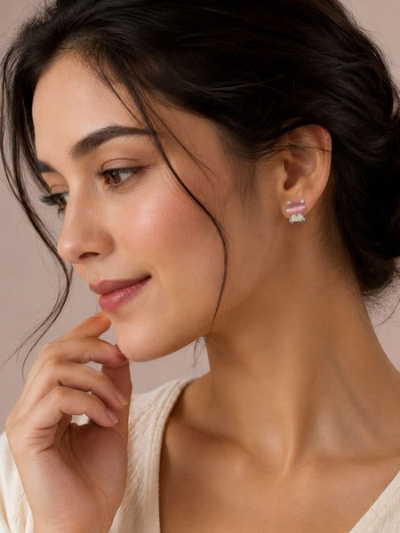 Gold Kundan Stud Earrings | Earrings for Women