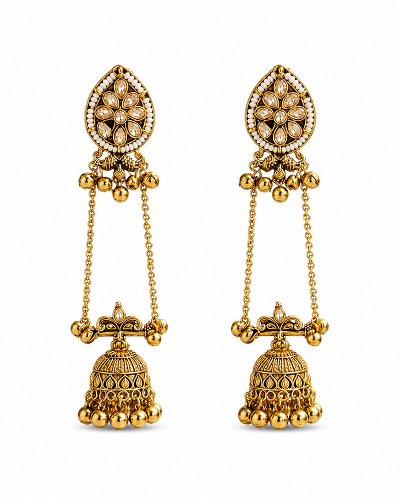Kashmiri Gulnaar Heritage Earrings