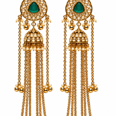 Kashmir Meher Jhumka Cascade Earrings